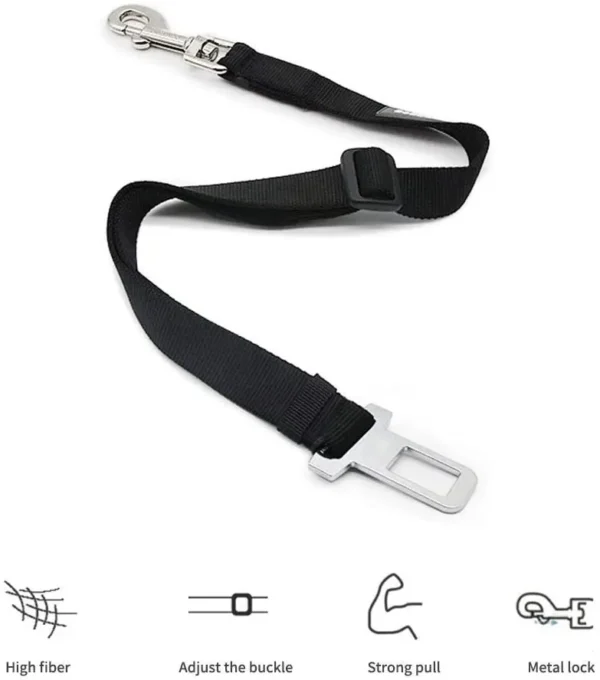 Adjustable Pet Cat Dog Car Seat  Belt Pet Seat Vehicle Dog Harness Lead Clip Safety Lever Traction Dog Collars Dog Accessoires - Image 2