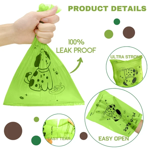 EPI Biodegradable Dog Poop Bags Lavender Scented Pet Poop Bags With Holder Extra Thick Leakproof Dog Poop Bags With Dispenser - Image 4