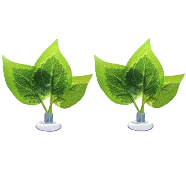 2Pcs Artificial Terrarium Plants Leaves Lizard Supplies Wall Hanging Plastic Leaves Lizard Hideout Grass Reptiles Accessories - Image 12