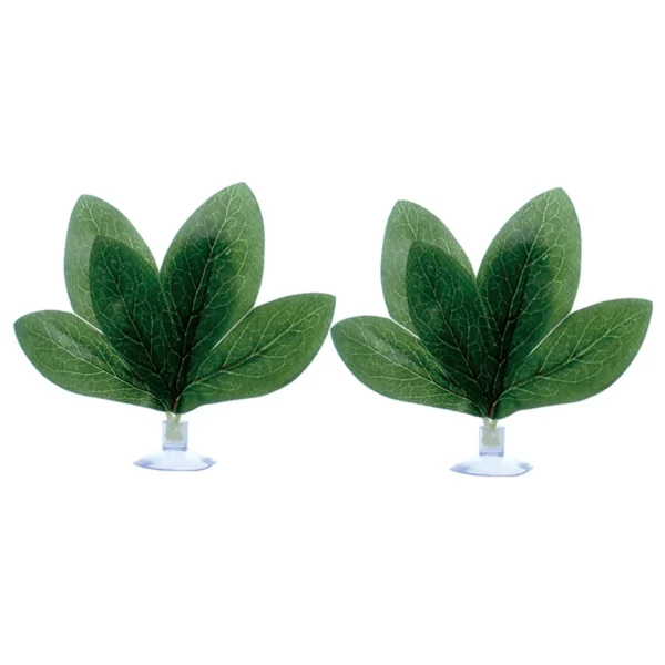 2Pcs Artificial Terrarium Plants Leaves Lizard Supplies Wall Hanging Plastic Leaves Lizard Hideout Grass Reptiles Accessories - Image 10