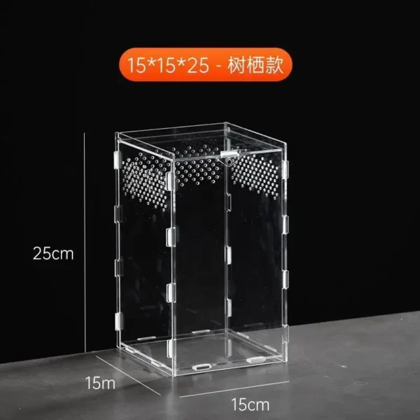Reptile Terrarium Habitat Breeding Box Acrylic Transparent Reptiles Cage Nano Arboreal Tarantula Enclosure Dearded Dragon 파충류 - Image 13