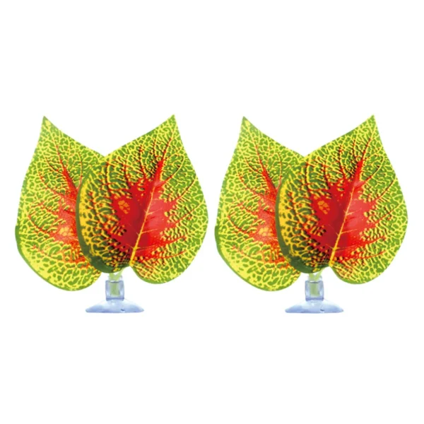 2Pcs Artificial Terrarium Plants Leaves Lizard Supplies Wall Hanging Plastic Leaves Lizard Hideout Grass Reptiles Accessories - Image 8