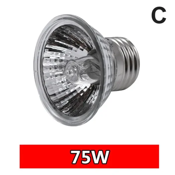 25/50/75W UVA+UVB Reptile Lamp Bulb Turtle Basking UV Light Bulbs Heating Light Full Spectrum Sunlamp for Amphibians Pets Snake - Image 8