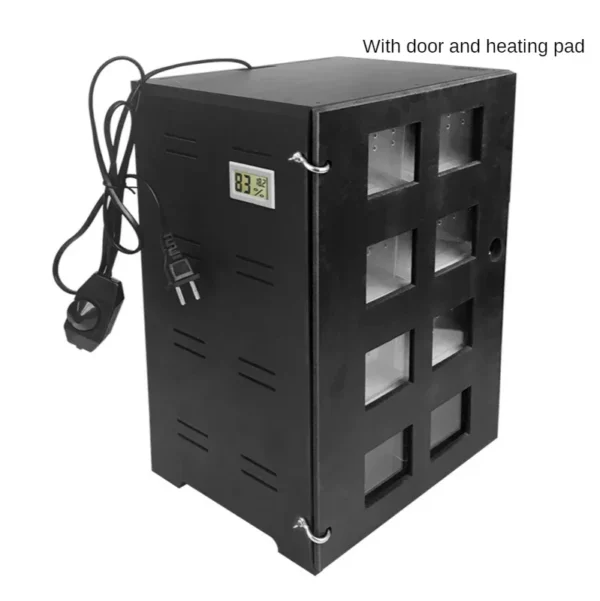 Pet Reptiles Acrylic Feeding Box Terrarium 4 Layers Breeding Tank Insect Lizards House Drawer with Hygrometer Heating Pad Cage - Image 12