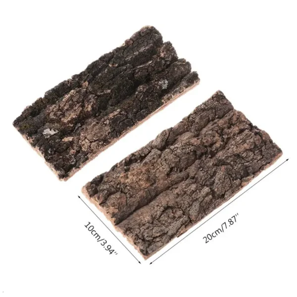 Natural Cork Bark Flat Reptile Terrarium Water Tank Habitat Background Decoration for Pet Lizard Spider Hide Climbing Tree Bark - Image 4