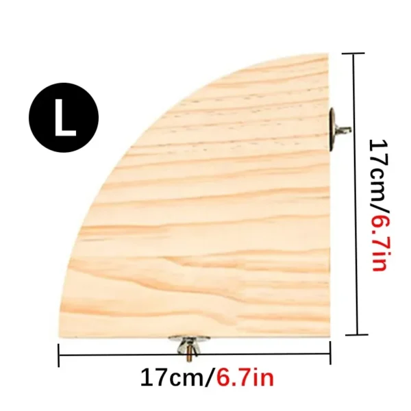Parrot Bird Wood Perch Stand Platform Rectangle Fan-shaped Shelf Stand Board Parakeet Hamster Gerbil Rat Cage birdcage Supplies - Image 6