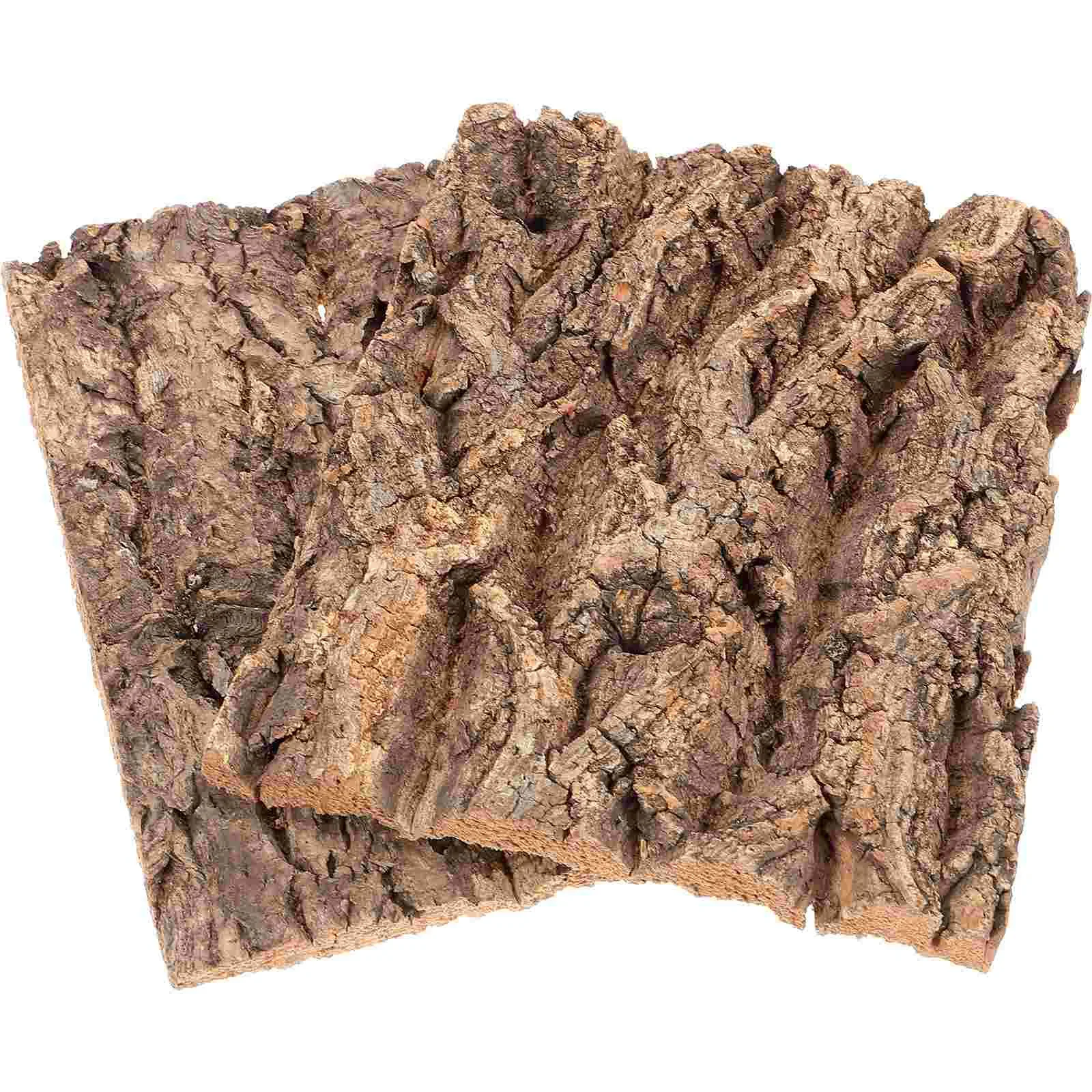 1/2/5PCS Terrarium Tree Bark Decor Turtle Snake Hide Tree Bark Lizard Climbing Tree Bark Reptile Tank Decor