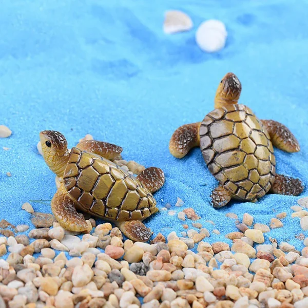 1pcs Aquarium Fish Tank Decor Mini Sea Turtle Model Resin Ornaments Home Landscape Accessories Fine Workmanship Layout Prop - Image 2