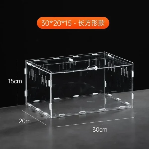 Reptile Terrarium Habitat Breeding Box Acrylic Transparent Reptiles Cage Nano Arboreal Tarantula Enclosure Dearded Dragon 파충류 - Image 15