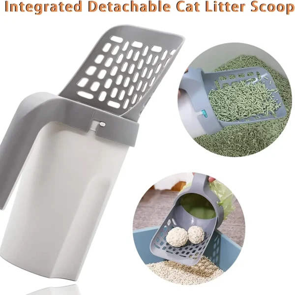 Cat Litter Shovel Scoop with Refill Bag For Pet Filter Clean Toilet Garbage Picker Cat Supplies Cat Litter Box Self Cleaning - Image 2