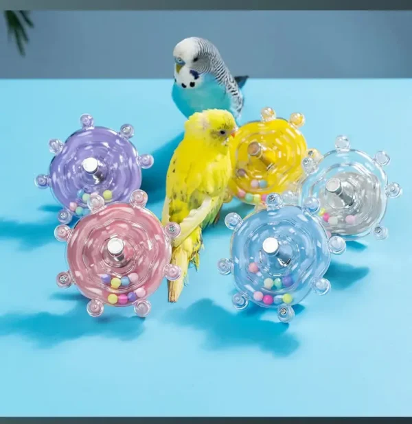 Interactive Parrot Toy Bird Cage Toy for Parrots Rotating Treat Dispenser,  for Mental Stimulation and Entertainment - Image 2