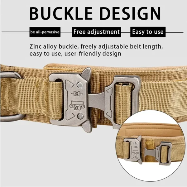 Pet Products Outdoor Tactical Dog Collar Metal Buckle Breathability Nylon Collar Medium and Large Dog Training Neck Collar Dog - Image 3