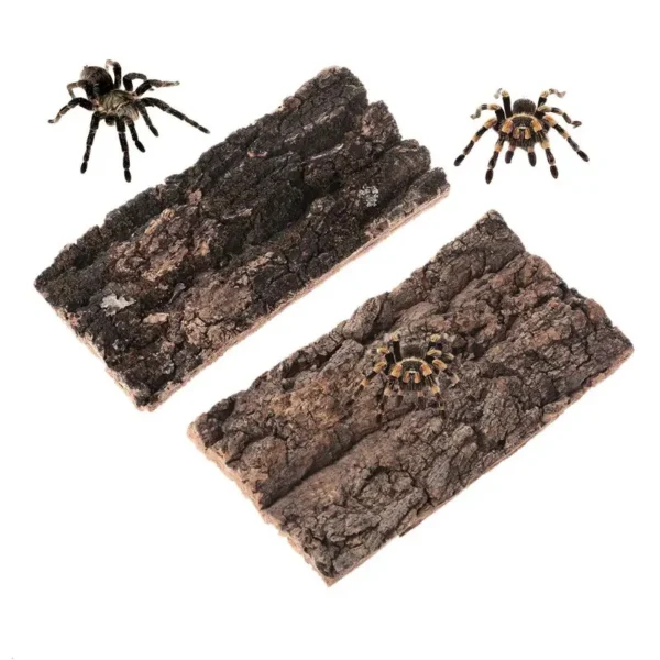 Natural Cork Bark Flat Reptile Terrarium Water Tank Habitat Background Decoration for Pet Lizard Spider Hide Climbing Tree Bark - Image 2