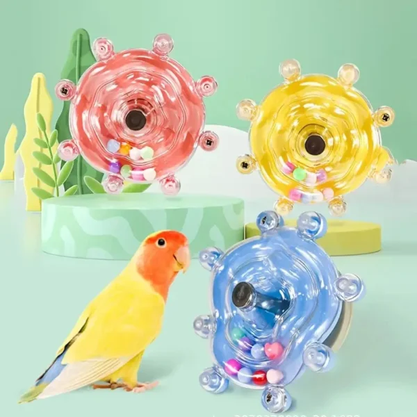 Interactive Parrot Toy Bird Cage Toy for Parrots Rotating Treat Dispenser,  for Mental Stimulation and Entertainment - Image 4