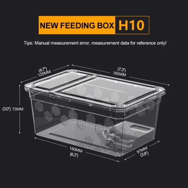 Reptile Breeding Cage Plastic Transparent Breeding Box Vivariums with Balcony Lizard Supplies Bivarium for Insect Spider Turtle - Image 9
