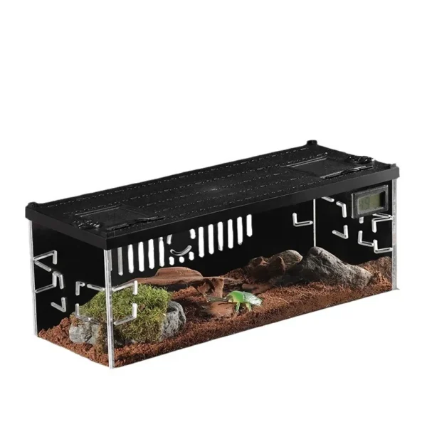 Acrylic Reptile Breeding Box with LED Lizards Snakes Winter Incubator with Heating Pads Reptiles Feeding Box Anti-escape Cages - Image 5