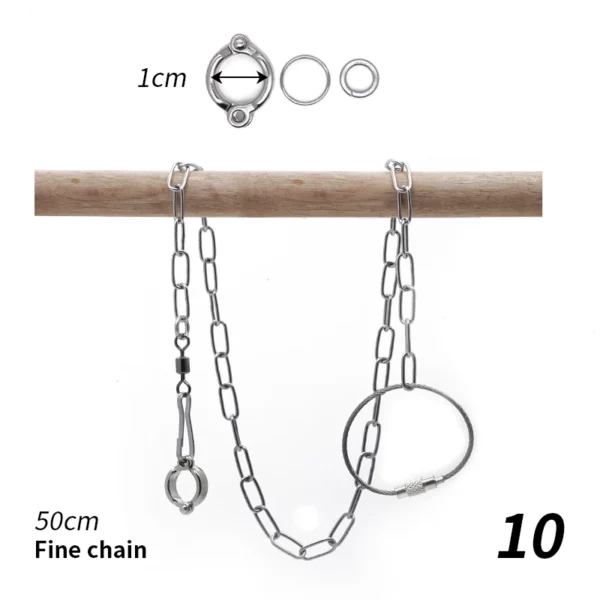 Parrot Leg Ring Stainless Steel Bird Ankle Foot Chain Ring Anti Bite Wire Rope Outdoor Flying Training Accessories Pigeon Supply - Image 11