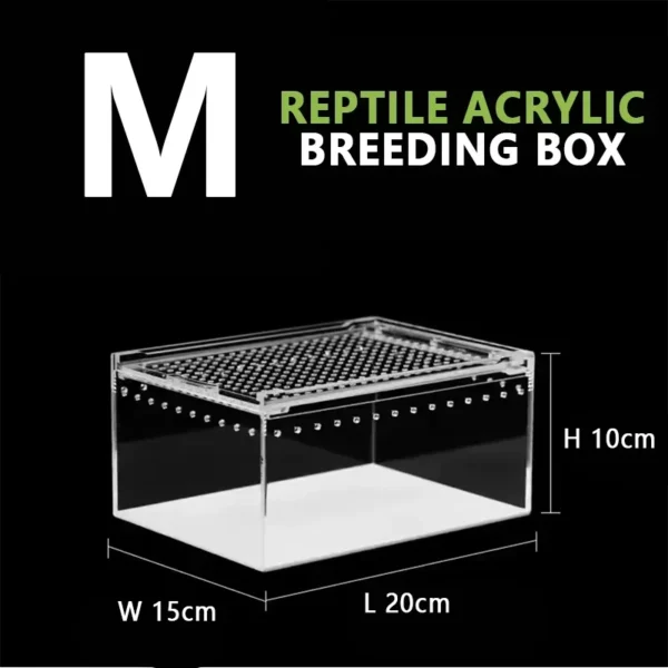 Reptile Anti-Escape Breeding Box Acrylic Transparent Breathable Amphibian Tank for Turtle Spider Lizard Snake Frog Reptiles Cage - Image 10