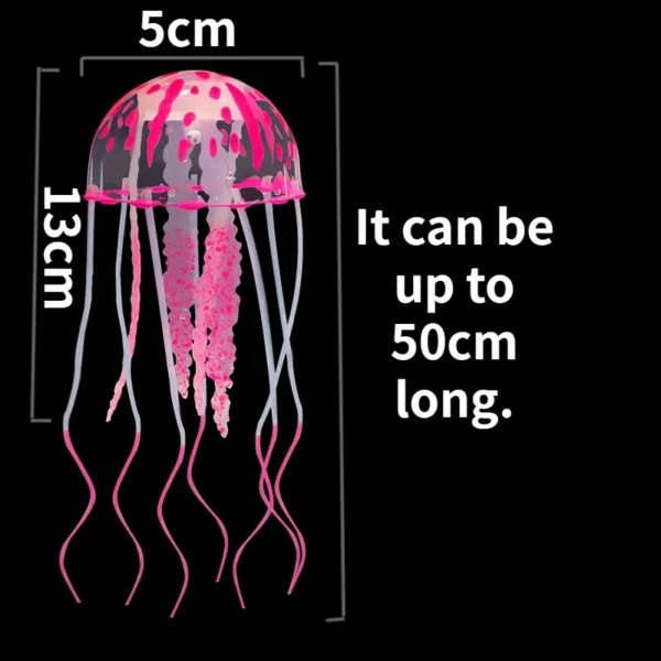 Artificial Vivid Jellyfish Silicone Fish Tank Decor Aquarium Decoration Ornament Silicone Material Odorless Aquatic Landscape - Image 3