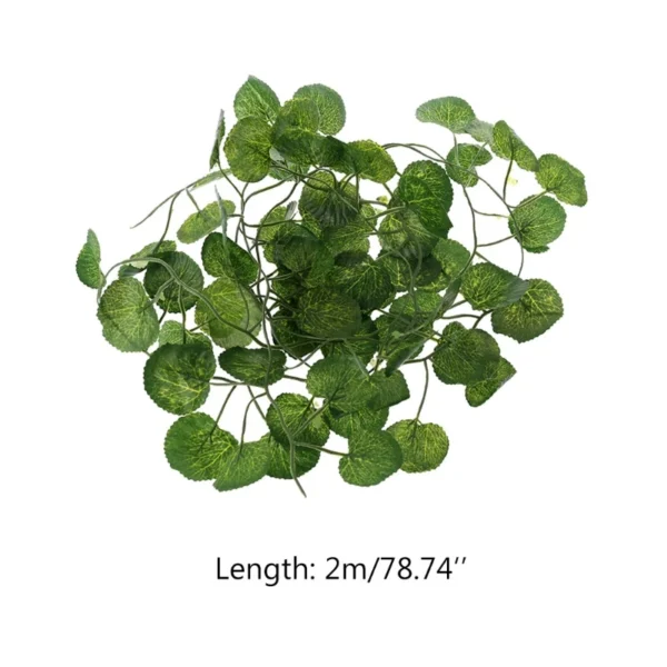 Artificial Vine Reptile Lizards Terrarium Decoration Chameleons Climb Rest Plants Leaves - Image 8