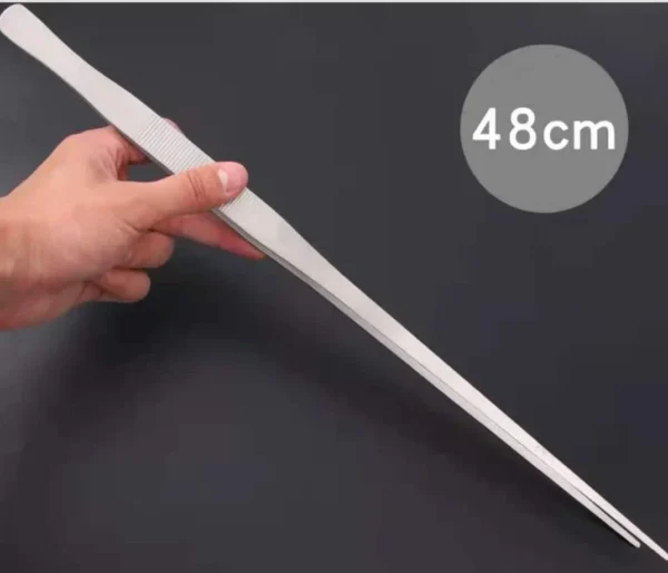 48cm Stainless Steel Tweezers Fish Tank Aquatic Plants Aqaurium Tool Water Plant Curved Pliers Birds Reptile Feeding Tongs - Image 8