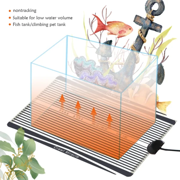 EU/US/UK/AU Plug Reptiles Heating Mat With Adjustable Temperature Controller Warm Pad Incubator for Lizard Turtle Aquarium 5-35W - Image 4
