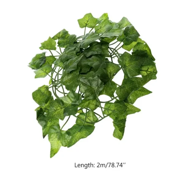 Artificial Vine Reptile Lizards Terrarium Decoration Chameleons Climb Rest Plants Leaves - Image 7