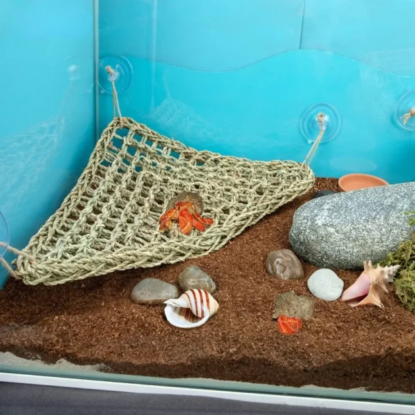 Bearded Dragon Hammock Reptile Lounger for Chameleon Lizards Gecko Snakes Lguana Reptiles Geckos Grass Cushion Pet Bed Swing - Image 6