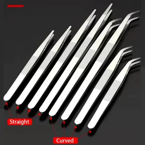 48cm Stainless Steel Tweezers Fish Tank Aquatic Plants Aqaurium Tool Water Plant Curved Pliers Birds Reptile Feeding Tongs - Image 3